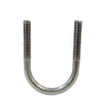 Скоба монтажная U образная DIN 3570 тип А без гаек для крепления труб и балок (нержавеющая сталь A2/AISI 304), M10x26-34 мм (1")
