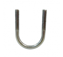 Скоба монтажная U образная DIN 3570 тип А без гаек для крепления труб и балок (нержавеющая сталь A2/AISI 304), M10x52 мм (1 1/2")