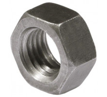 Гайка шестигранная DIN 934 со стандартным шагом резьбы сталь без покрытия класс прочности 12.0, M6