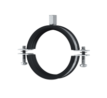 Хомут трубный HILTI (ХИЛТИ) MP-PI со звукоизолирующей вставкой для невысоких нагрузок оцинкованная сталь, M8/M10 d 59-66 мм (2")