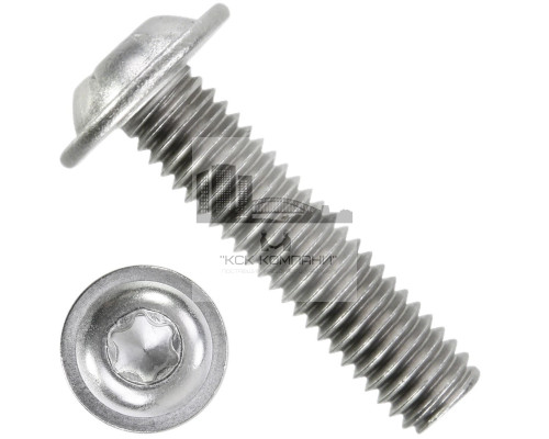 Винт ISO 7380 FL (A2) с полукруглой головкой с фланцем и внутренним шестигранником, M5X20  — Винты с внутренним шестигранником (HEX)