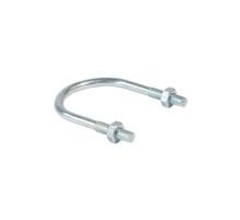 Скоба монтажная U образная FISCHER (ФИШЕР) ETR 40-49 в комплекте с гайками для крепления стояков и подвесных трубопроводов (оцинкованная сталь), M8x40-