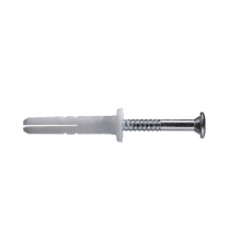 Дюбель-гвоздь с шурупом HILTI (ХИЛТИ) HPS-1 R с цилиндрическим бортиком (полиамид/нержавеющая сталь A2/AISI 304), 8/80x110 мм