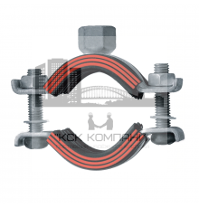 Хомут трубный HILTI (ХИЛТИ) MP-MI-F со звукоизолирующей вставкой для тяжелых нагрузок горячеоцинкованная сталь, M10 d 25-30 мм (3/4")