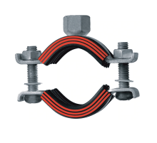 Хомут трубный HILTI (ХИЛТИ) MP-MI-F со звукоизолирующей вставкой для тяжелых нагрузок горячеоцинкованная сталь, M10 d 48-54 мм (1 1/2")
