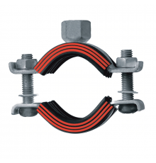 Хомут трубный HILTI (ХИЛТИ) MP-MI-F со звукоизолирующей вставкой для тяжелых нагрузок горячеоцинкованная сталь, M10 d 48-54 мм (1 1/2")