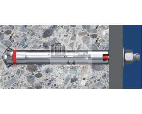 Анкер с подрезкой HILTI (ХИЛТИ) HDA-P для предварительной установки для динамических нагрузок оцинкованная сталь класс прочности 8.8, M16x190/40 мм  купить в Москве