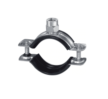 Хомут трубный HILTI (ХИЛТИ) MP-HI сантехнический со звукоизолирующей вставкой оцинкованная сталь, M8/M10 93-101 мм