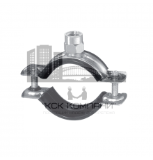 Хомут трубный HILTI (ХИЛТИ) MP-HI сантехнический со звукоизолирующей вставкой оцинкованная сталь, M8/M10 145-155 мм