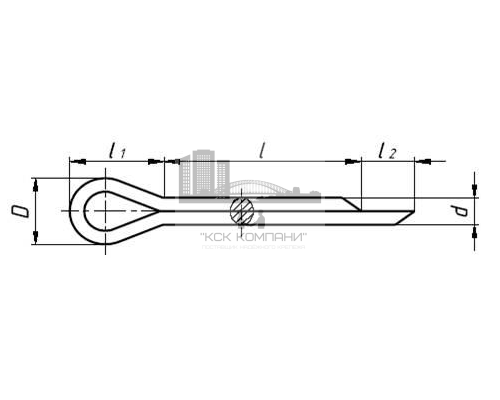 Шплинт разводной ГОСТ 397-79 стальной без покрытия, 2.5x20 мм