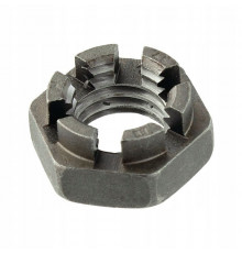 Гайка корончатая DIN 937 шестигранная низкая прорезная сталь без покрытия класс прочности 17Н, M20