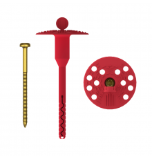 Тарельчатый дюбель TERMOCLIP (ТЕРМОКЛИП) Стена ISOL MS с тепло-гидроизоляционной заглушкой и распорным элементом (блок-сополимер), 8x200/165 мм