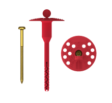 Тарельчатый дюбель TERMOCLIP (ТЕРМОКЛИП) Стена ISOL MS с тепло-гидроизоляционной заглушкой и распорным элементом (блок-сополимер), 8x220/185 мм