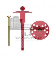 Тарельчатый дюбель TERMOCLIP (ТЕРМОКЛИП) Стена ISOL MS с тепло-гидроизоляционной заглушкой и распорным элементом (блок-сополимер), 8x280/245 мм