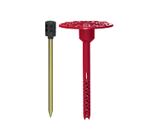 Тарельчатый дюбель TERMOCLIP (ТЕРМОКЛИП) Стена 1MH с забивным распорным элемент с термоизоляционной головкой (блок-сополимер), 8x100/50 мм