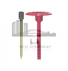 Тарельчатый дюбель TERMOCLIP (ТЕРМОКЛИП) Стена 1MH с забивным распорным элемент с термоизоляционной головкой (блок-сополимер), 8x100/50 мм