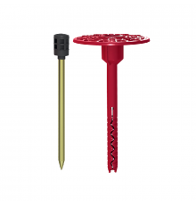 Тарельчатый дюбель TERMOCLIP (ТЕРМОКЛИП) Стена 1MH с забивным распорным элемент с термоизоляционной головкой (блок-сополимер), 8x140/90 мм