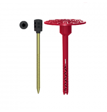 Тарельчатый дюбель TERMOCLIP (ТЕРМОКЛИП) Стена 1МS с распорным элементом с термоизоляционной головкой (блок-сополимер), 8x180/130-145 мм