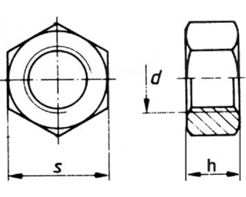 Гайка шестигранная ISO 4032 (A4), M10