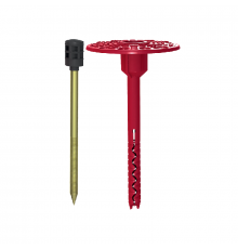 Тарельчатый дюбель TERMOCLIP (ТЕРМОКЛИП) Стена 1MТ с забивным распорным элементом с термоизоляционной головкой (блок-сополимер), 8x180/150 мм