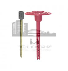 Тарельчатый дюбель TERMOCLIP (ТЕРМОКЛИП) Стена 1MТ с забивным распорным элементом с термоизоляционной головкой (блок-сополимер), 8x240/210 мм