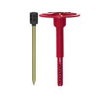 Тарельчатый дюбель TERMOCLIP (ТЕРМОКЛИП) Стена 2MH с ребрами ограничения глубины и забивным распорным элементом с термоизоляционной головкои