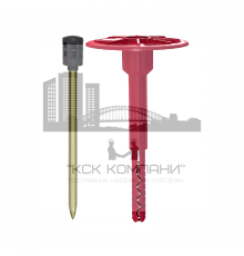 Тарельчатый дюбель TERMOCLIP (ТЕРМОКЛИП) Стена 2MH с ребрами ограничения глубины и забивным распорным элементом с термоизоляционной головкои