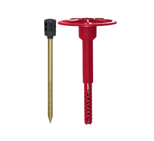 Тарельчатый дюбель TERMOCLIP (ТЕРМОКЛИП) Стена 2MТ с ребрами ограничения глубины и забивным металлическим распорным элементом с термоизоляцио