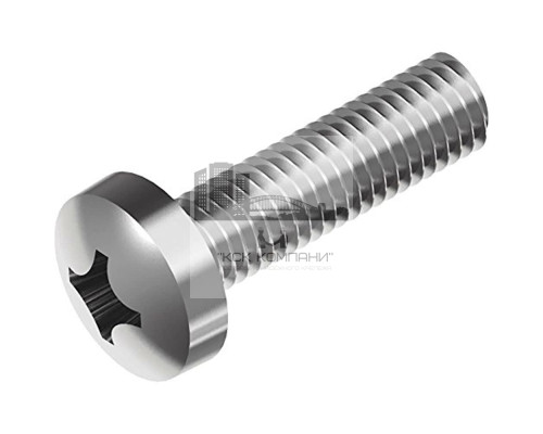 Винт DIN 7985 H (A2) с полуцилиндрической головкой шлиц Phillips, M4x50 мм  — Винты с крестообразным шлицем Phillips (PH)