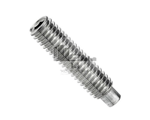 Винт установочный DIN 915 нержавеющая сталь A4 / AISI 316 с цилиндрическим концом (цапфой) шлиц внутренний шестигранник, M12x20 мм