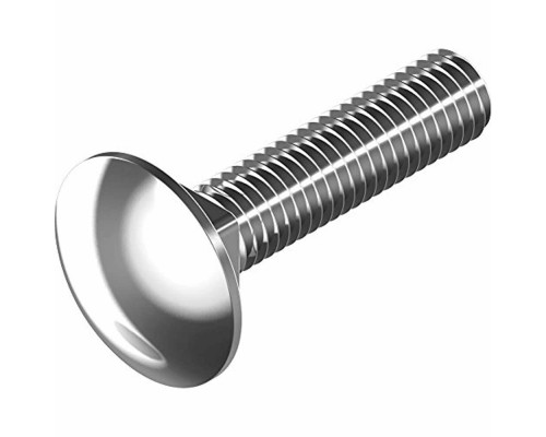 Болт DIN 603 F (A4) с полукруглой головкой и квадратным подголовком, M6X25