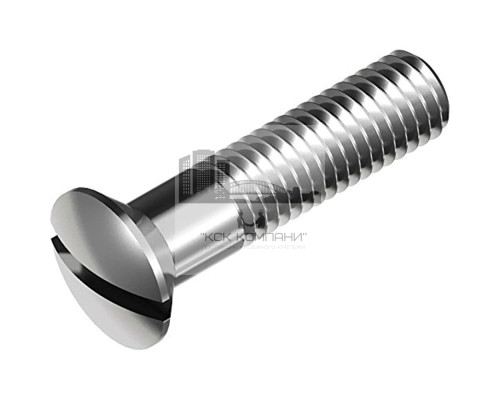 Винт DIN 964 (A2) с полупотайной головкой шлиц прямой, M6X35