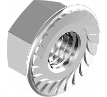 Гайка шестигранная с зубчатым фланцем DIN 6923 (A2), M12
