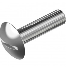 Винт мебельный ART. 6115 с полукруглой головкой шлиц прямой, M4X25