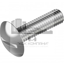 Винт мебельный ART. 6115 с полукруглой головкой шлиц прямой, M6X30