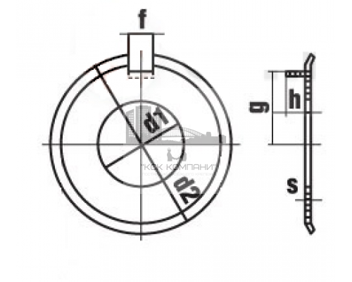 Шайба стопорная с наружным выступом DIN 432 из нержавеющей стали A2, 25.0xM24
