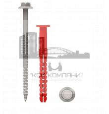 Дюбель удлиненный TERMOCLIP (ТЕРМОКЛИП) Стена W1 с двузонной распорной частью якорного и гарпунного типа, 10x120/50 мм