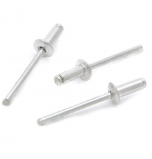 Набор вытяжных заклепок ДЕЛО ТЕХНИКИ алюминий - сталь (стандартный бортик), 50 шт., 3.2x6 мм