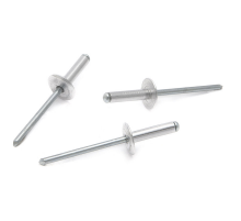 Набор вытяжных заклепок ДЕЛО ТЕХНИКИ алюминий - сталь (увеличенный бортик), 50 шт., 4x10 мм