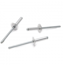 Набор вытяжных заклепок ДЕЛО ТЕХНИКИ алюминий - сталь (увеличенный бортик), 50 шт., 4x10 мм