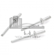 Набор вытяжных заклепок ДЕЛО ТЕХНИКИ сталь - сталь (стандартный бортик), 50 шт., 4.8x8 мм