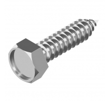 Винт самонарезающий DIN 7976 (A2) с острым концом с шестигранной головкой, D4,8X22