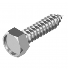 Винт самонарезающий DIN 7976 (A2) с острым концом с шестигранной головкой, D4,8X38