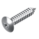 Винт самонарезающий DIN 7983 TX (A4) с острым концом с полупотайной головкой шлиц Torx, D4,8X25