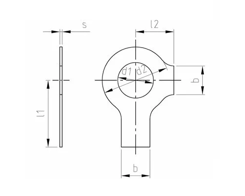 Шайба стопорная DIN 463 с двумя лапками (оцинкованная сталь), M10x10.5 мм