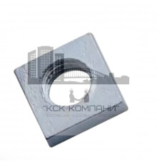 Гайка квадратная низкая DIN 562 класс точности В оцинкованная сталь класс прочности 17H, M6