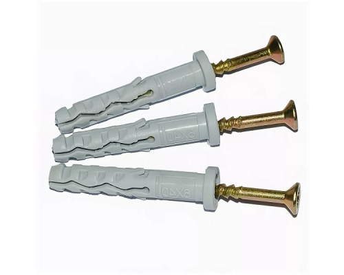 Дюбель-гвоздь с цилиндрическим бортиком для быстрого монтажа (полипропилен/оцинкованная сталь), 6x35 мм