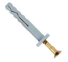 Дюбель-гвоздь с цилиндрическим бортиком для быстрого монтажа (полипропилен/оцинкованная сталь), 6x35 мм