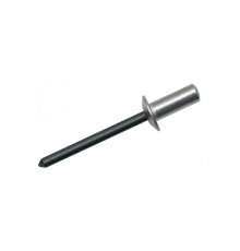 Заклепка вытяжная алюминиевая DIN 7337 со стальным стандартным бортиком закрытая, 4x8 мм