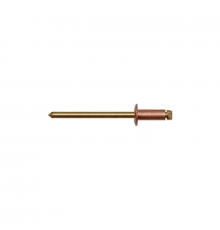 Заклепка вытяжная медная DIN 7337 бронзовый стандартный бортик, 4x6 мм